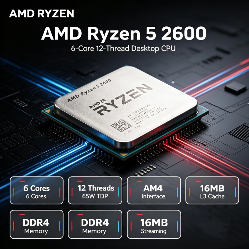 Pc Gaming Ryzen 5 - معالج AMD Ryzen 5 2600 R5