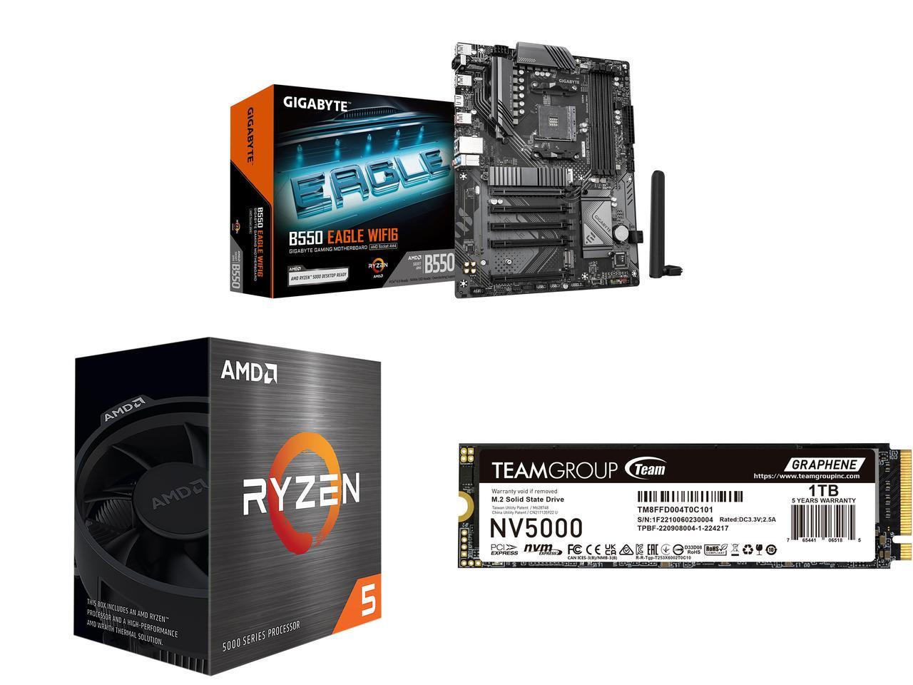 Pc Gaming Ryzen 5 - لوحة أم GIGABYTE B550 EAGLE WIFI6،