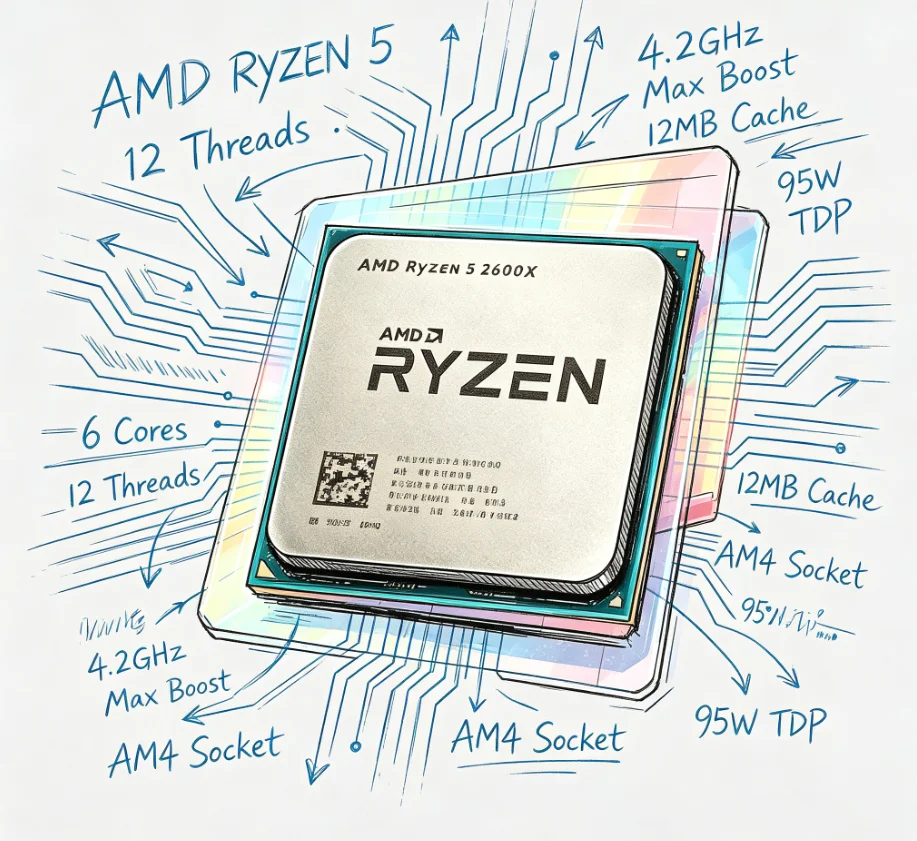 Pc Gaming Mid Range - معالج ألعاب متوسط المستوى AMD Ryzen