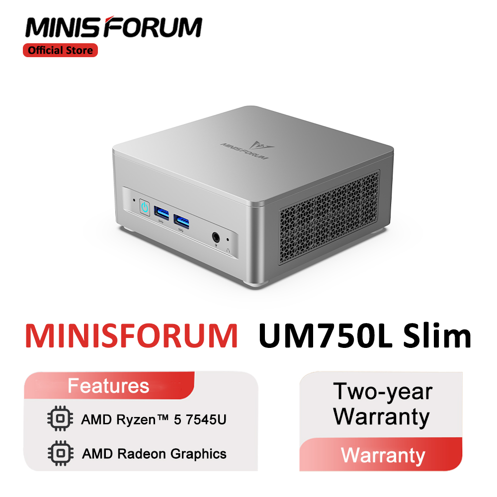 Pc Gaming Ryzen 5 - كمبيوتر صغير MINISFORUM UM750L Slim AMD