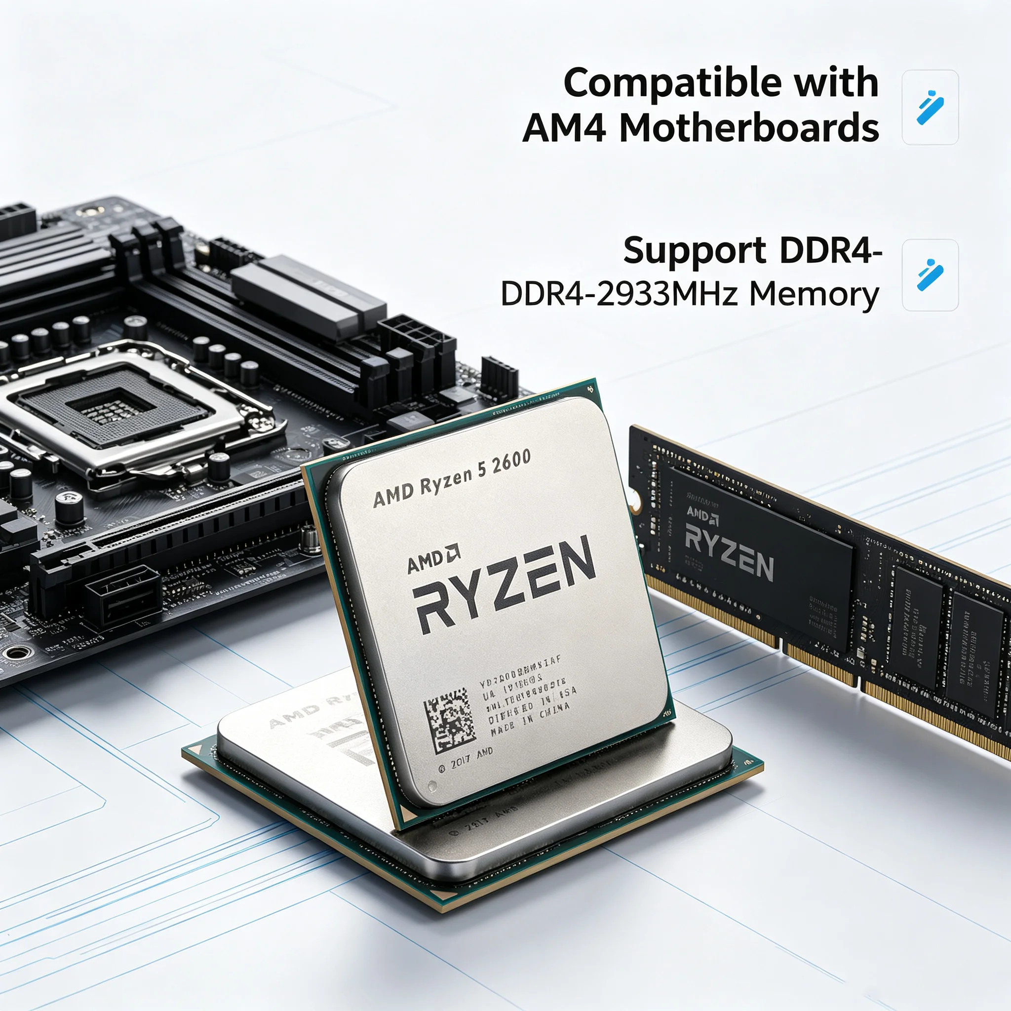 Pc Gaming Ryzen 5 - معالج AMD Ryzen 5 2600 بسرعة