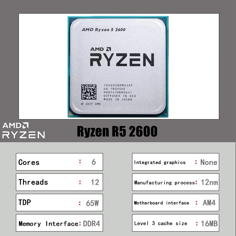 معالج AMD Ryzen 5 2600 R5 2600 - مراجعة Pc Gaming Ryzen 5 وسعره